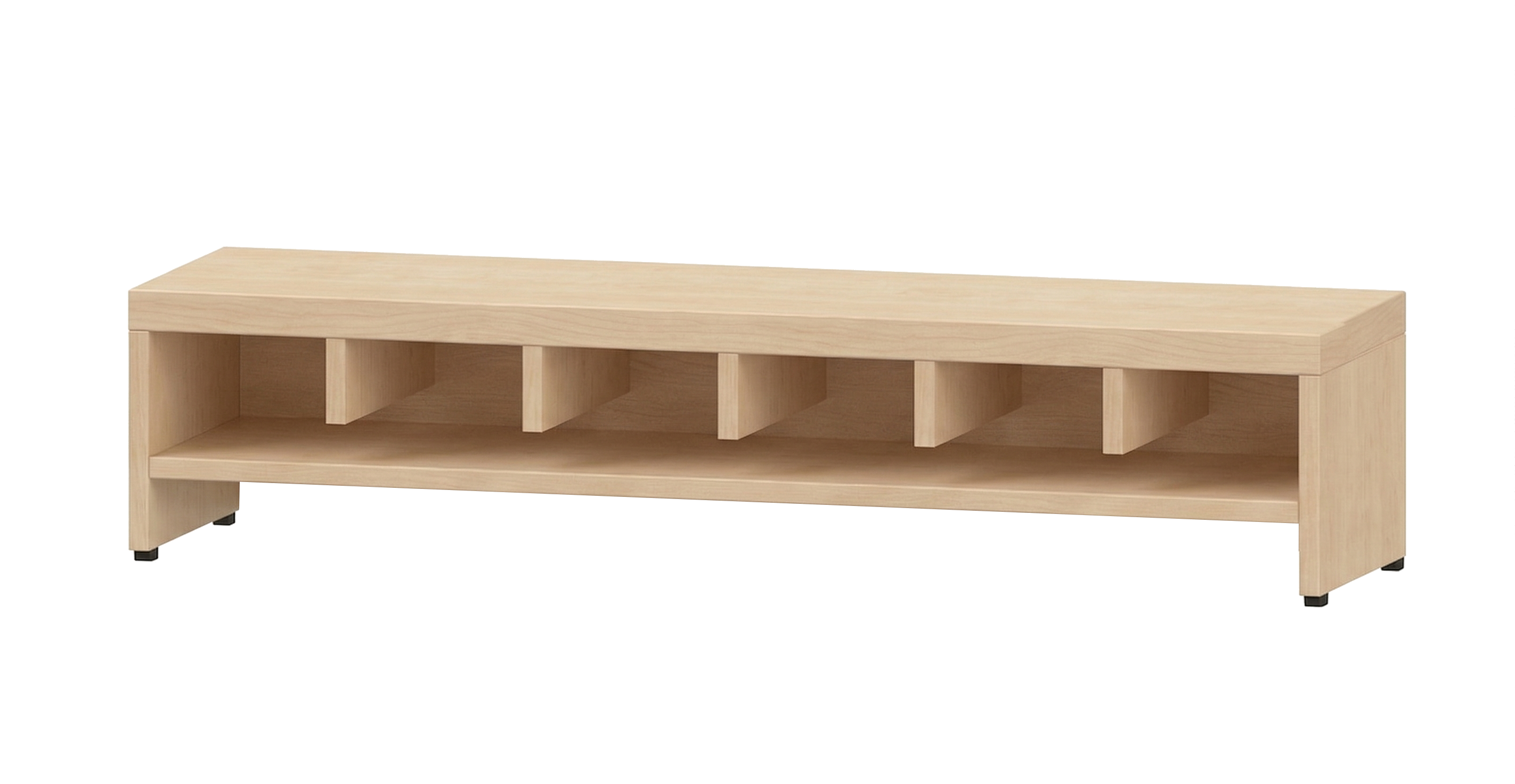 Garderobenbank | 6 Fächer -  Basic | 122 x 26 x 33 cm