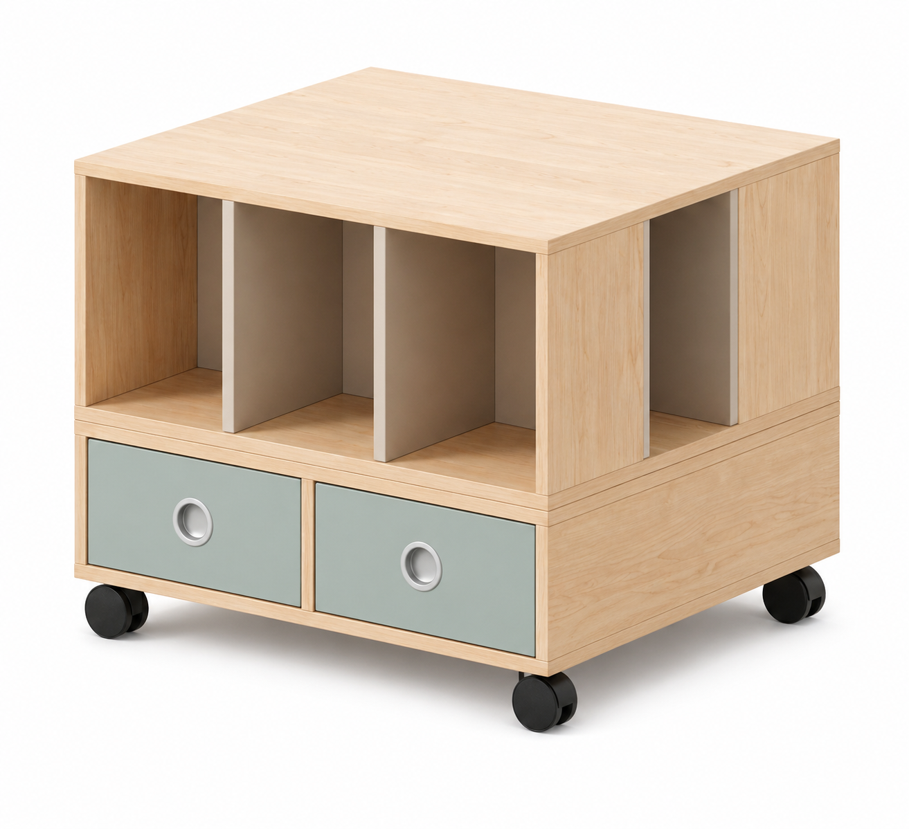 Bücherregal | mit wechseloffenen Fächern und Schubladen - smart  | 80 x 65 x 80 cm