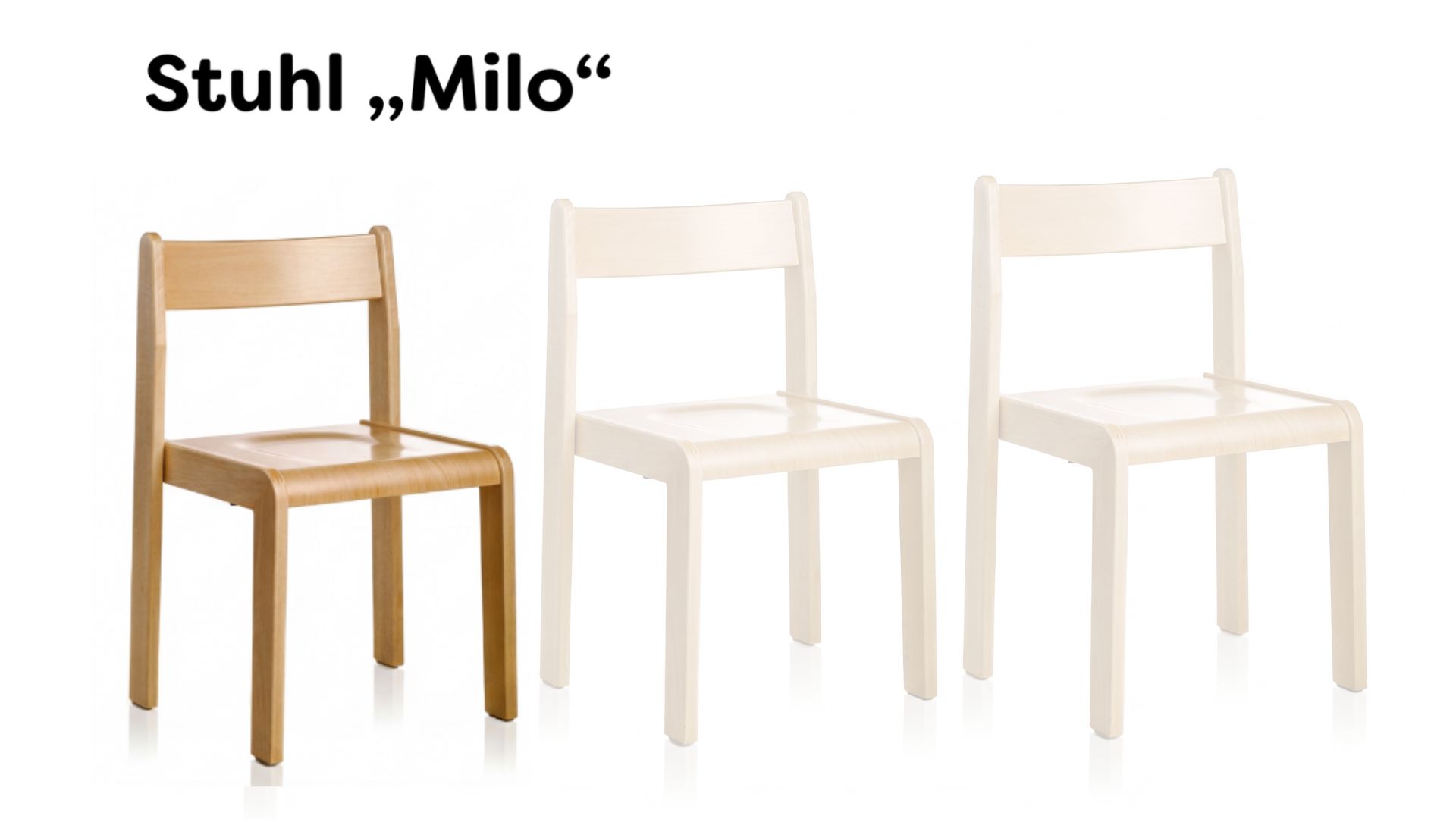 Stuhl | Milo 26 - Vollholz Buche | 28 x 26 x 27 cm