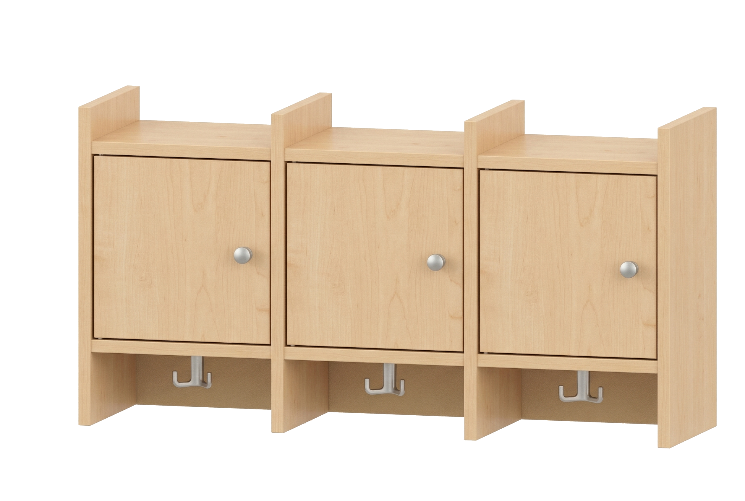 Garderobenablage | 3 Plätze und Tür links - basic | 92 x 48 x 25 cm