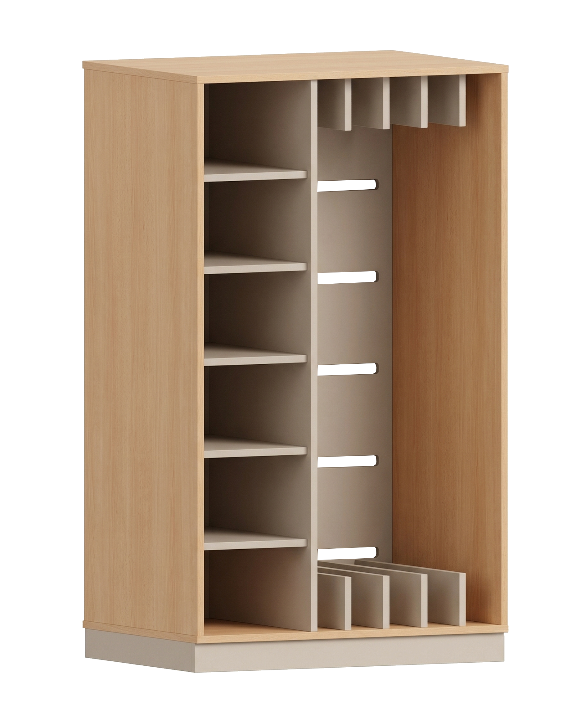 Bettwäsche-Liegepolster-Kombiregal | 6 Fächer | 93 x 159 x 67 cm