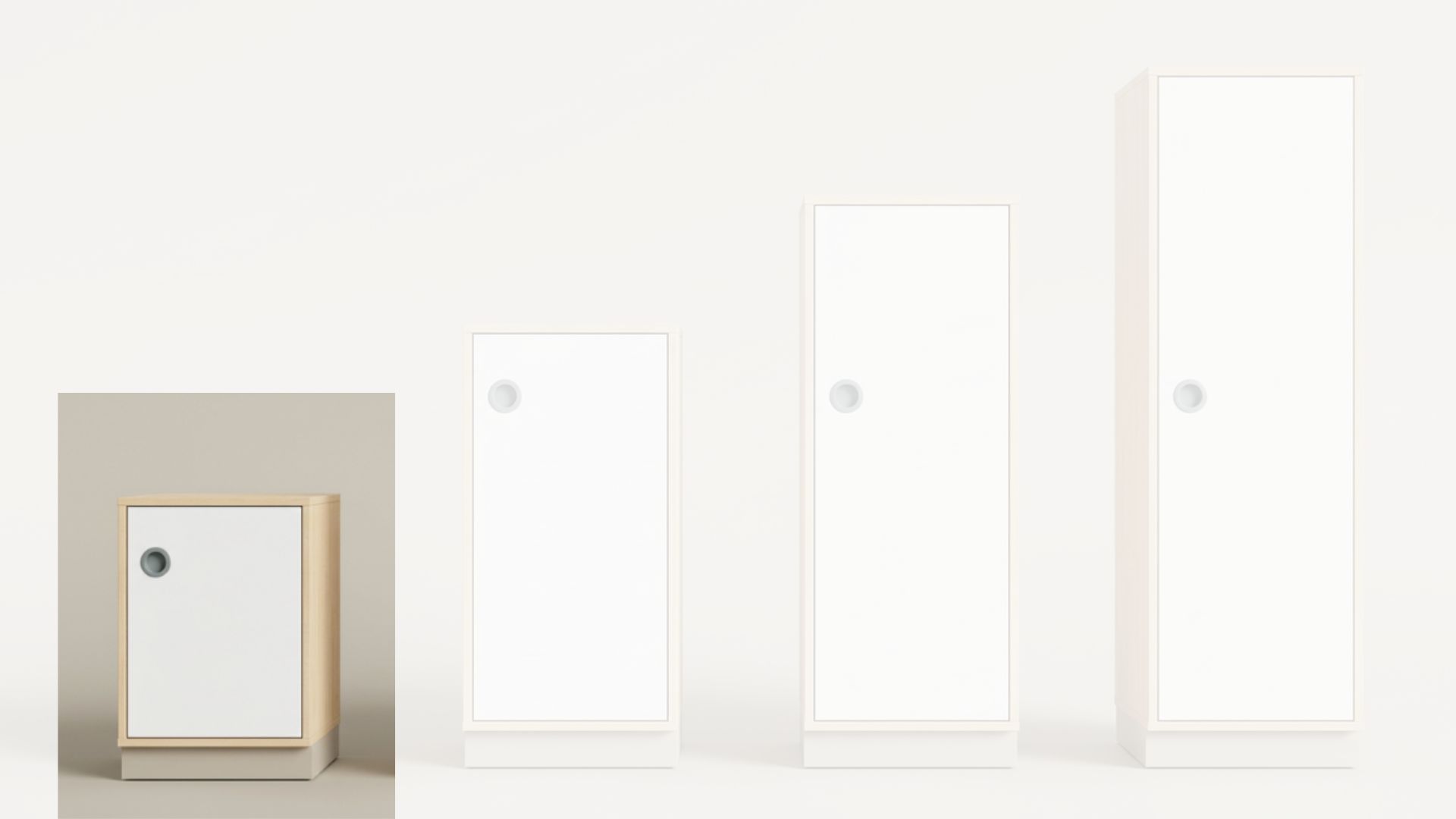 Schrank | mit Tür links - Basic | 40 x 84 x 40 cm