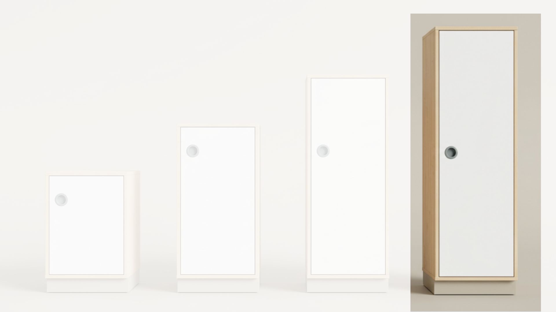 Schrank | mit Tür rechts – Basic | 40 × 197 × 60 cm