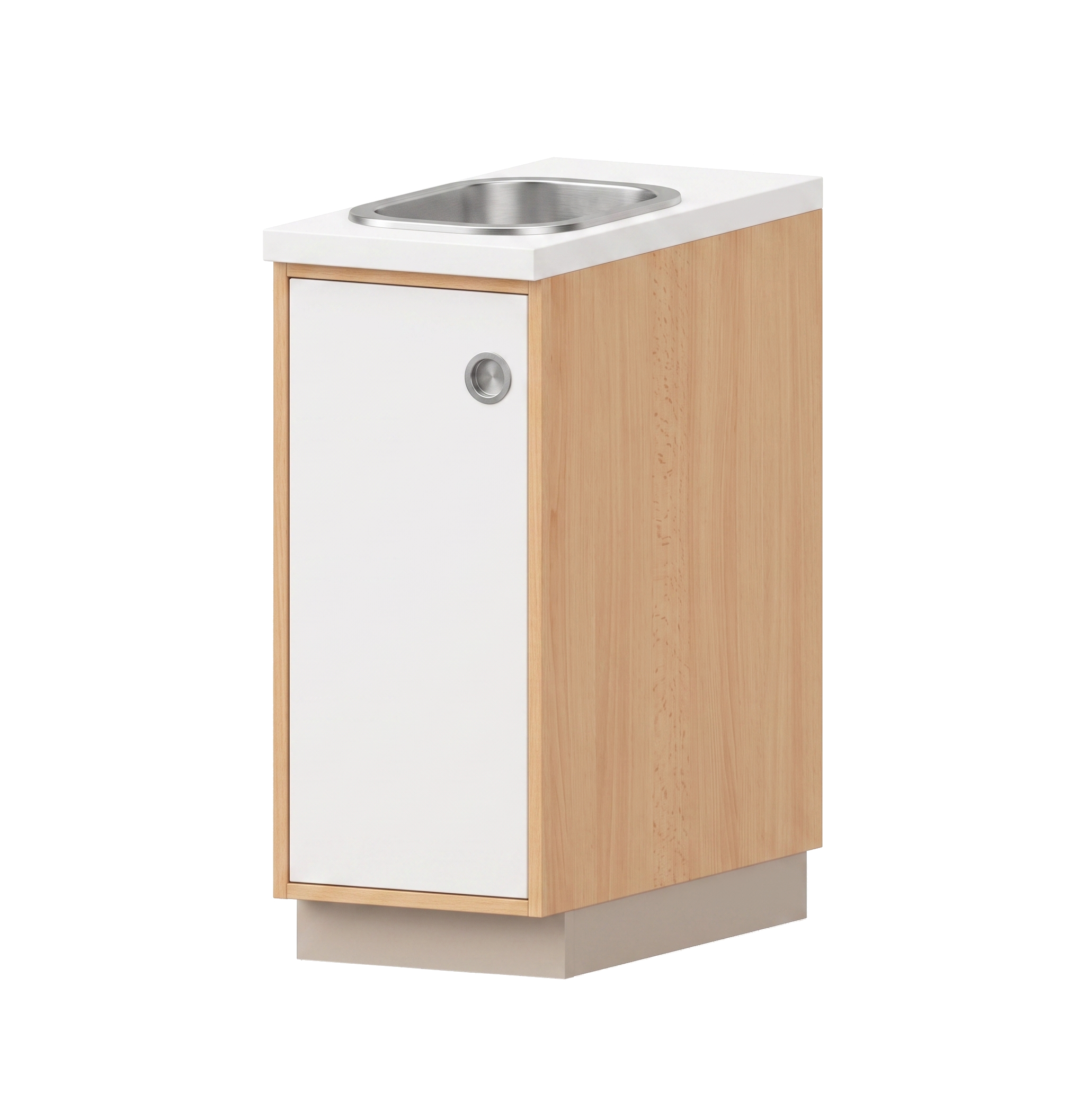 Modul für Wickelanlage | mit Handwaschbecken und Tür links | 36 x 84 x 70 cm