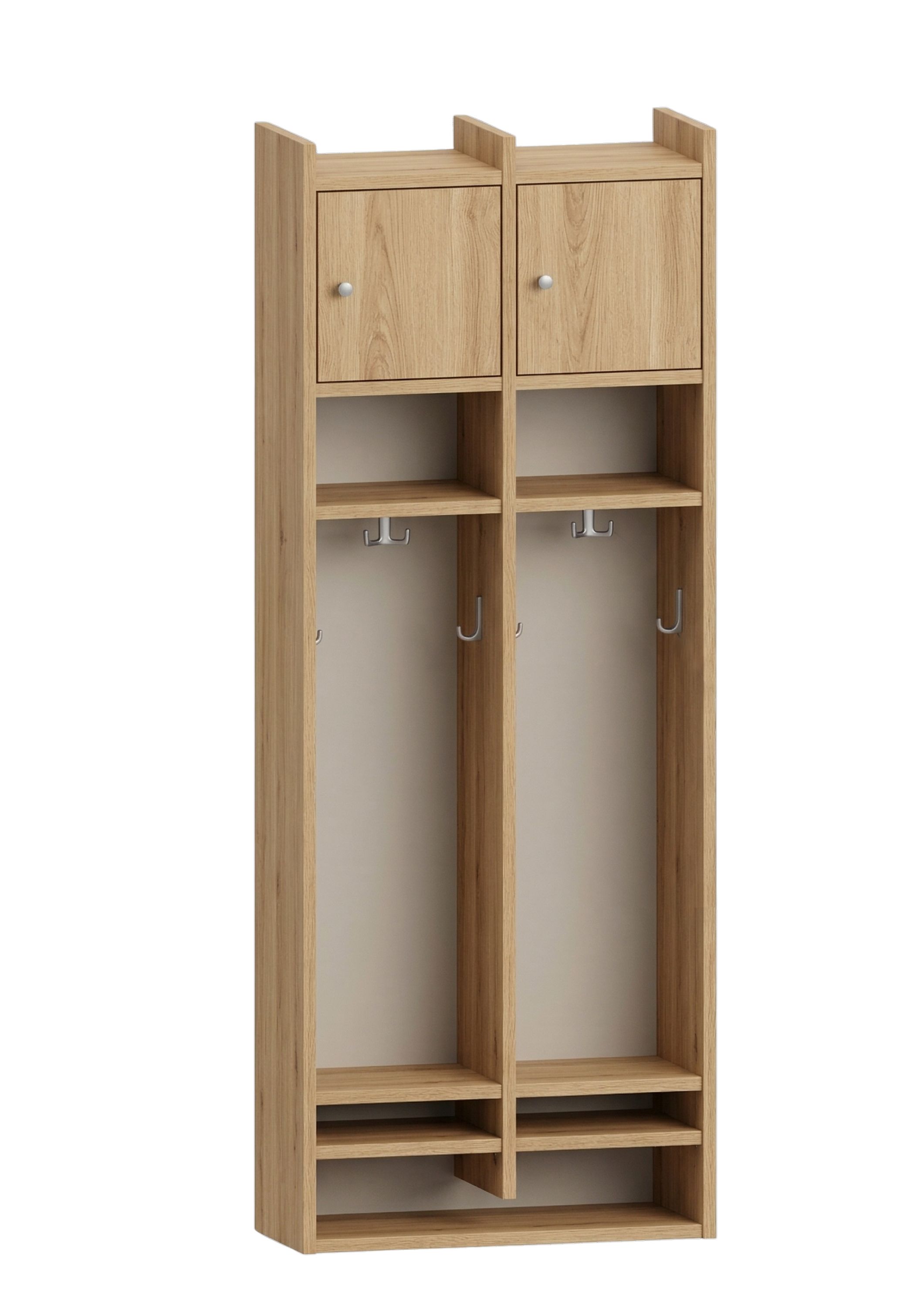 Spindgarderobe | 2 Plätze und Tür links | 62 x 161 x 25 cm