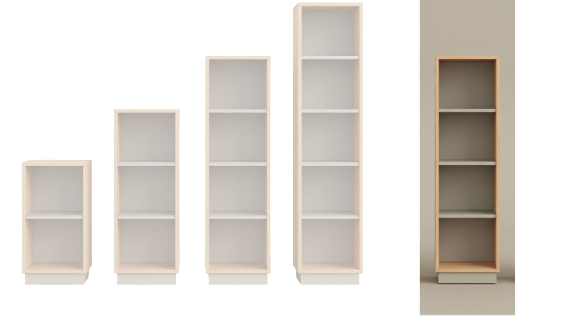 Regal | mit 3 Fachböden  | 40 × 159 × 60 cm