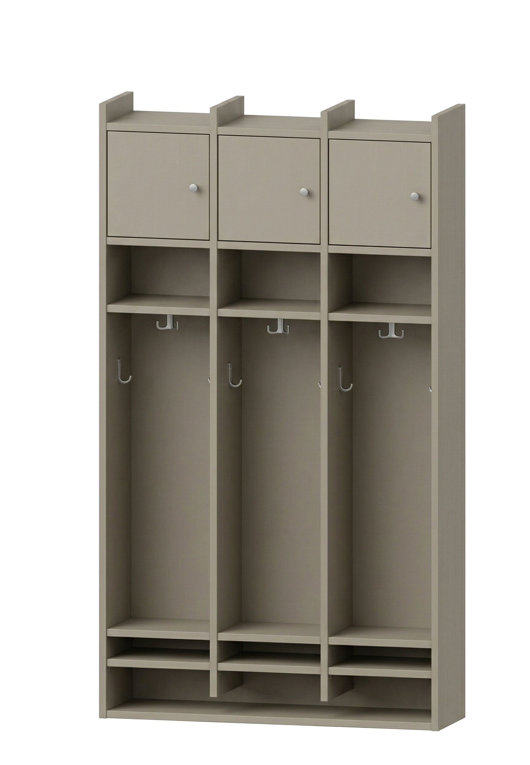Spindgarderobe | 3 Plätze und Tür links | 92 x 161 x 25 cm