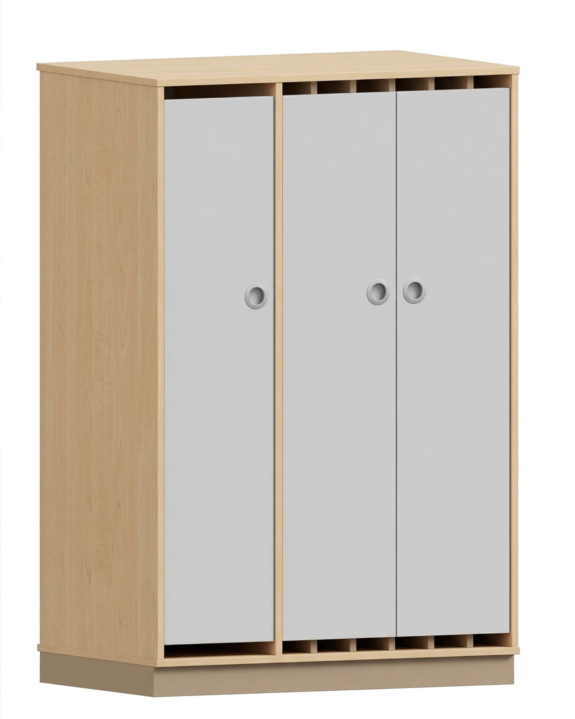 Bettwäsche-Liegepolster-Kombischrank | 6 Fächer für Bettzeug und Liegepolster - Basic | 104 x 159 x 67 cm