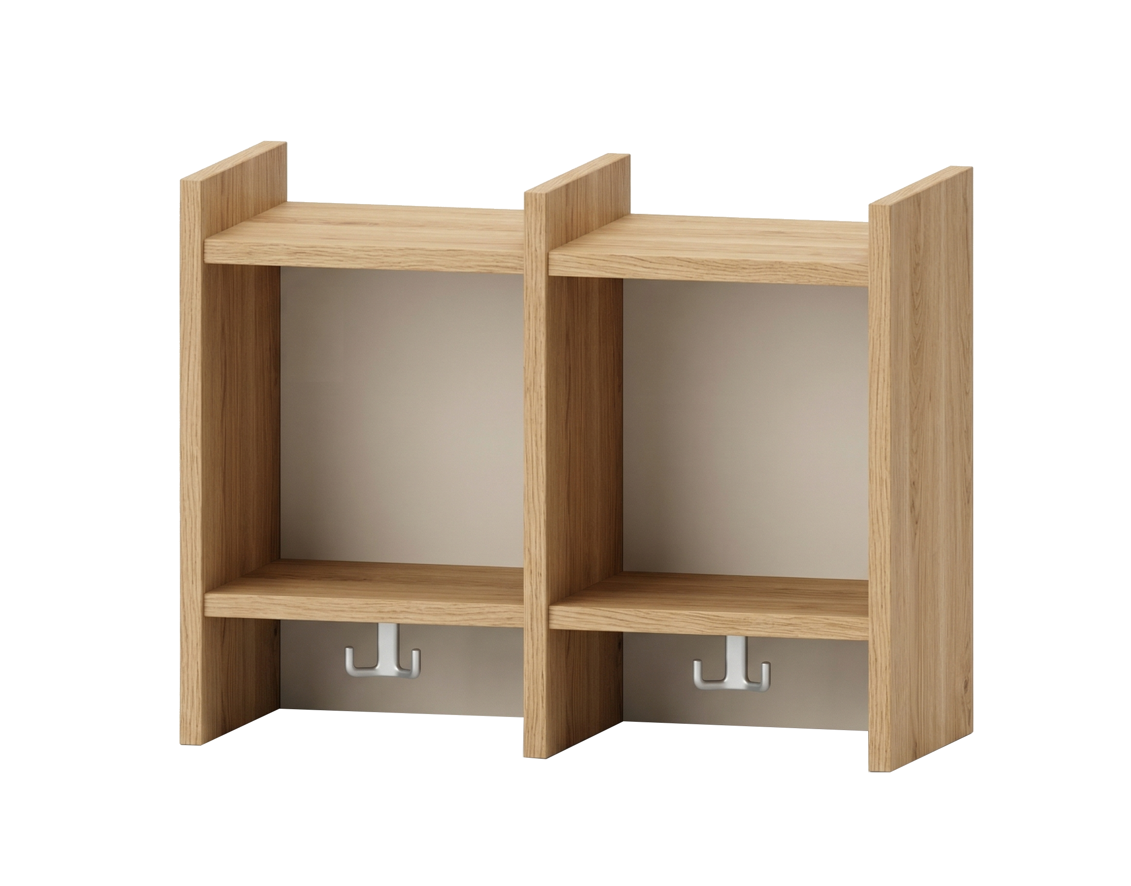 Garderobenablage | 2 Plätze -  Basic | 62 x 48 x 25 cm