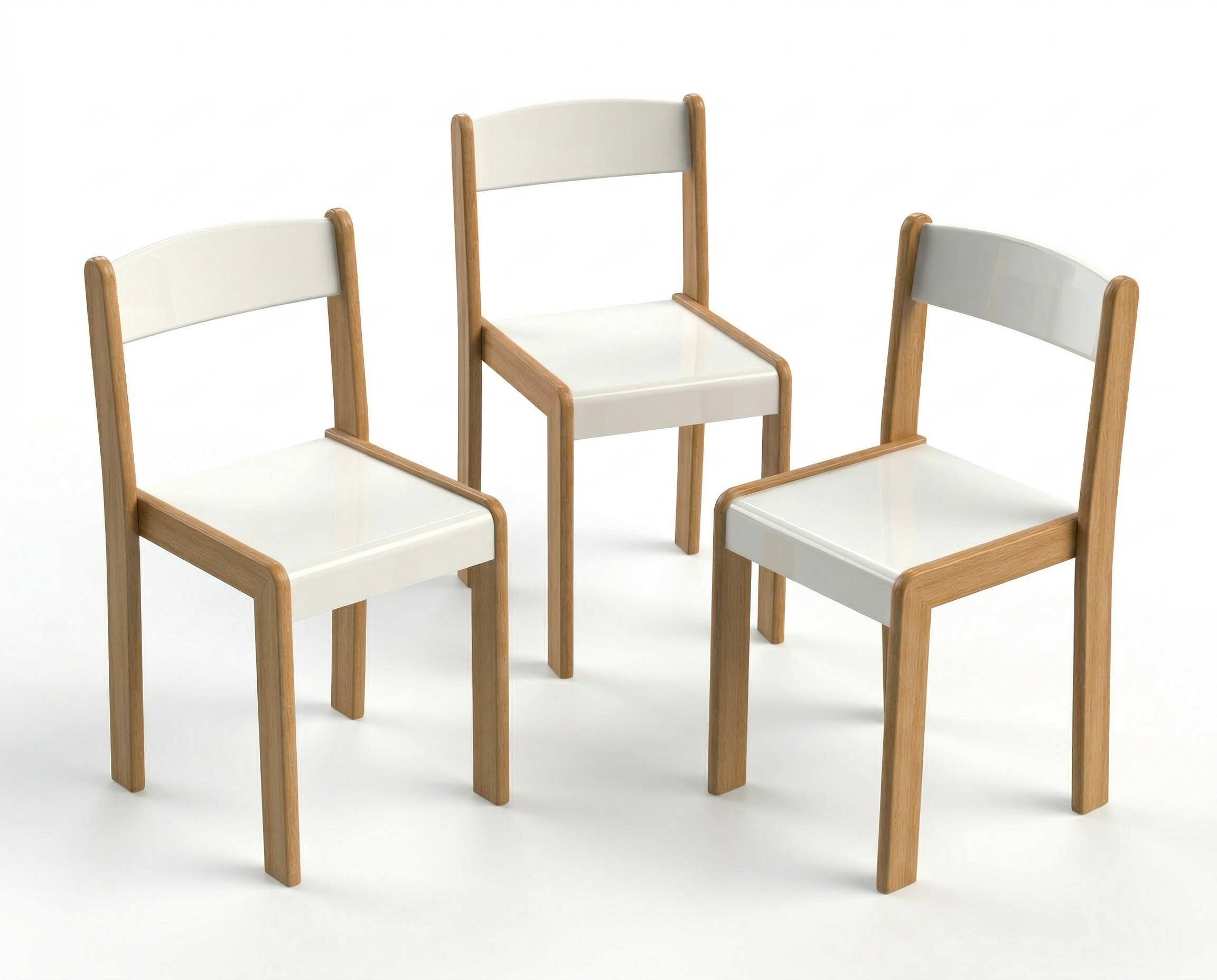 Stuhl | Vigo 31 - Sitz HPL weiß - Vollholz Buche | 36 x 31 x 28 cm