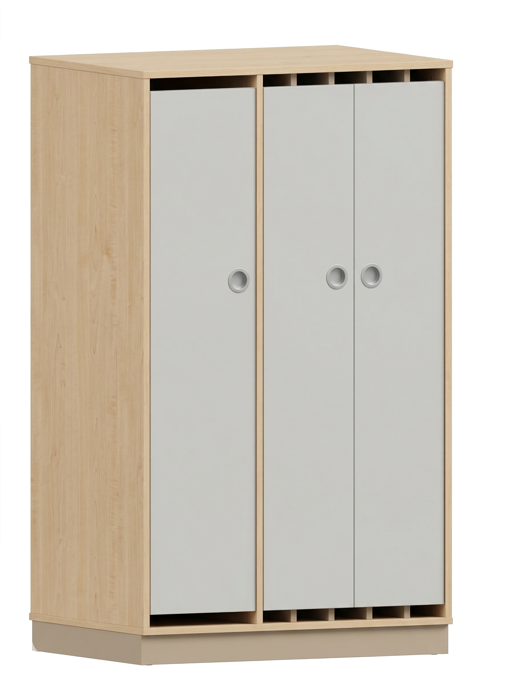 Bettwäsche-Liegepolster-Kombischrank | 5 Fächer für Bettzeug und Liegepolster - Basic | 93 x 159 x 67 cm