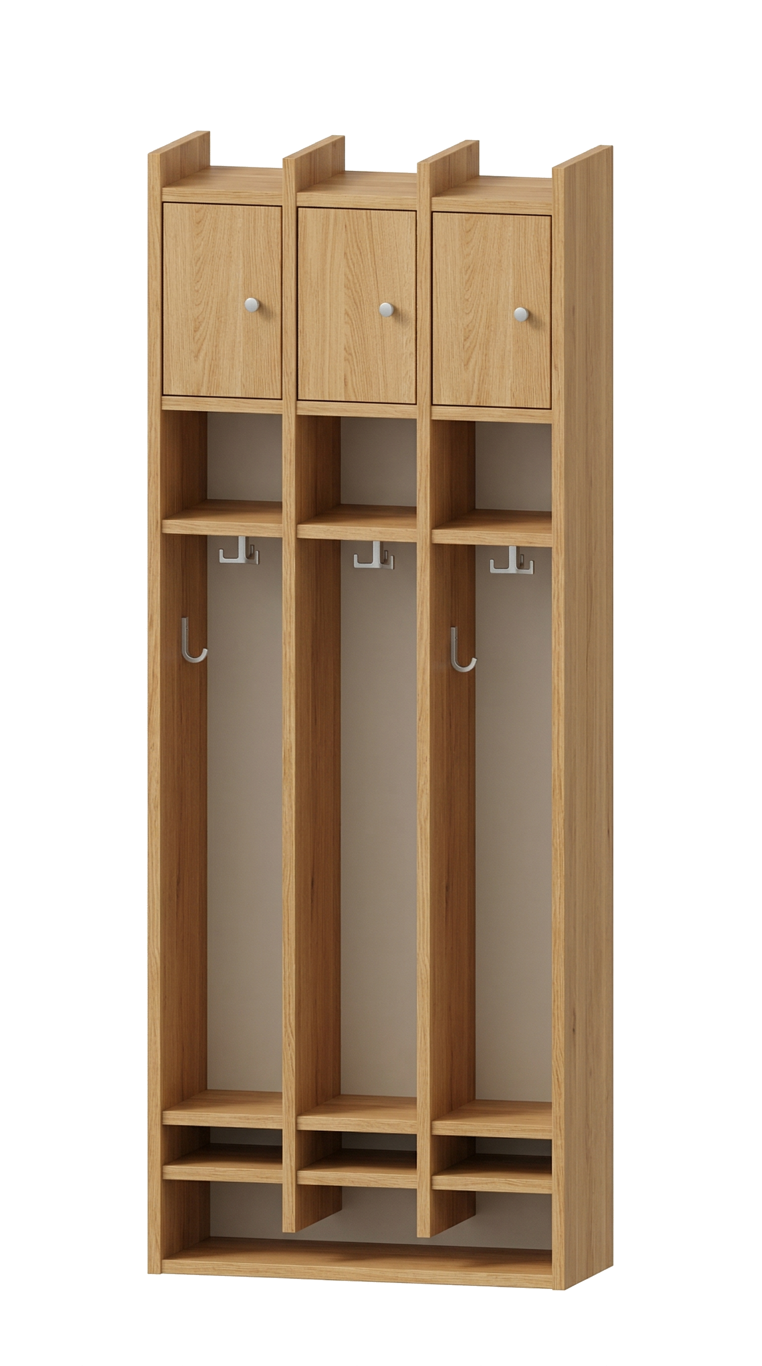 Spindgarderobe | 3 Plätze und Tür links | 62 x 161 x 25 cm
