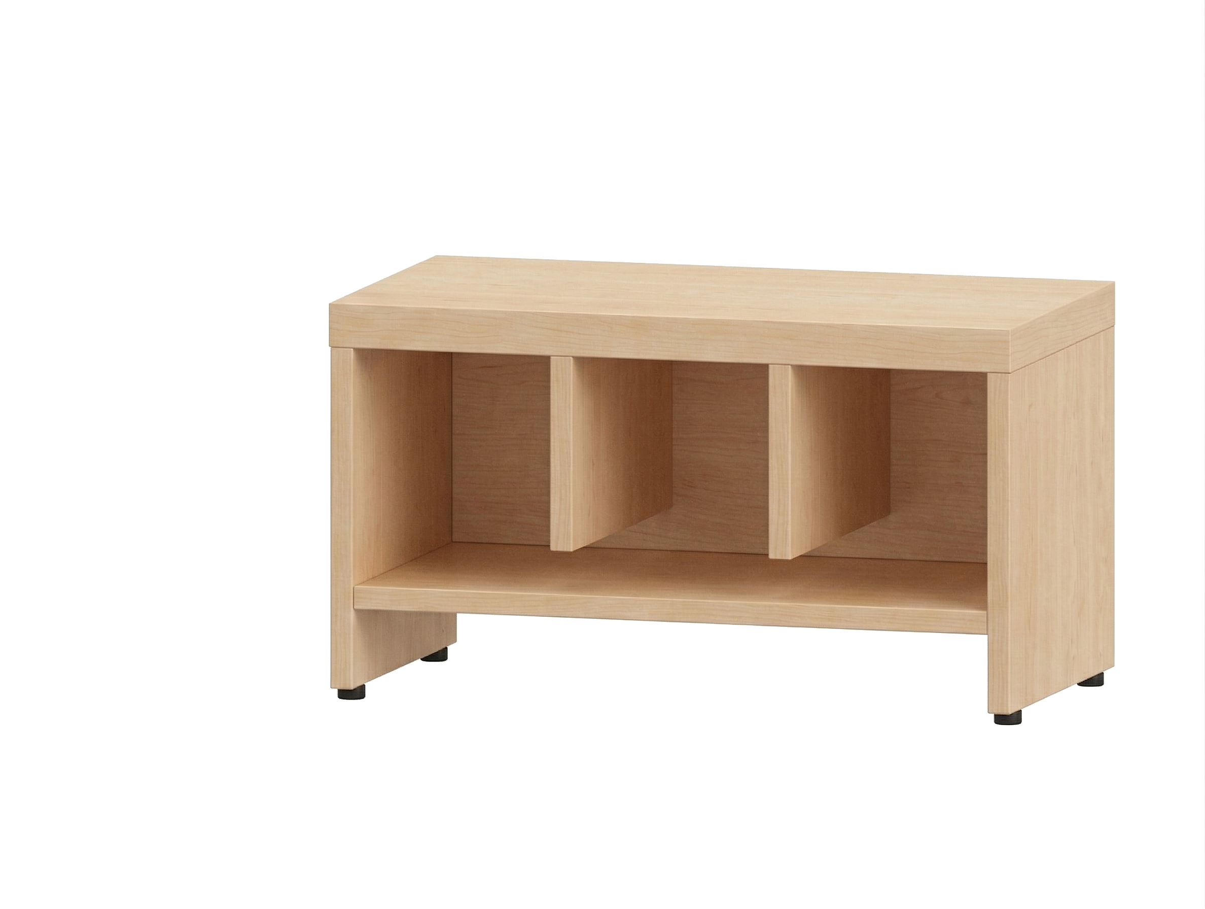 Garderobenbank | 3 Fächer -  Basic | 62 x 35 x 33 cm