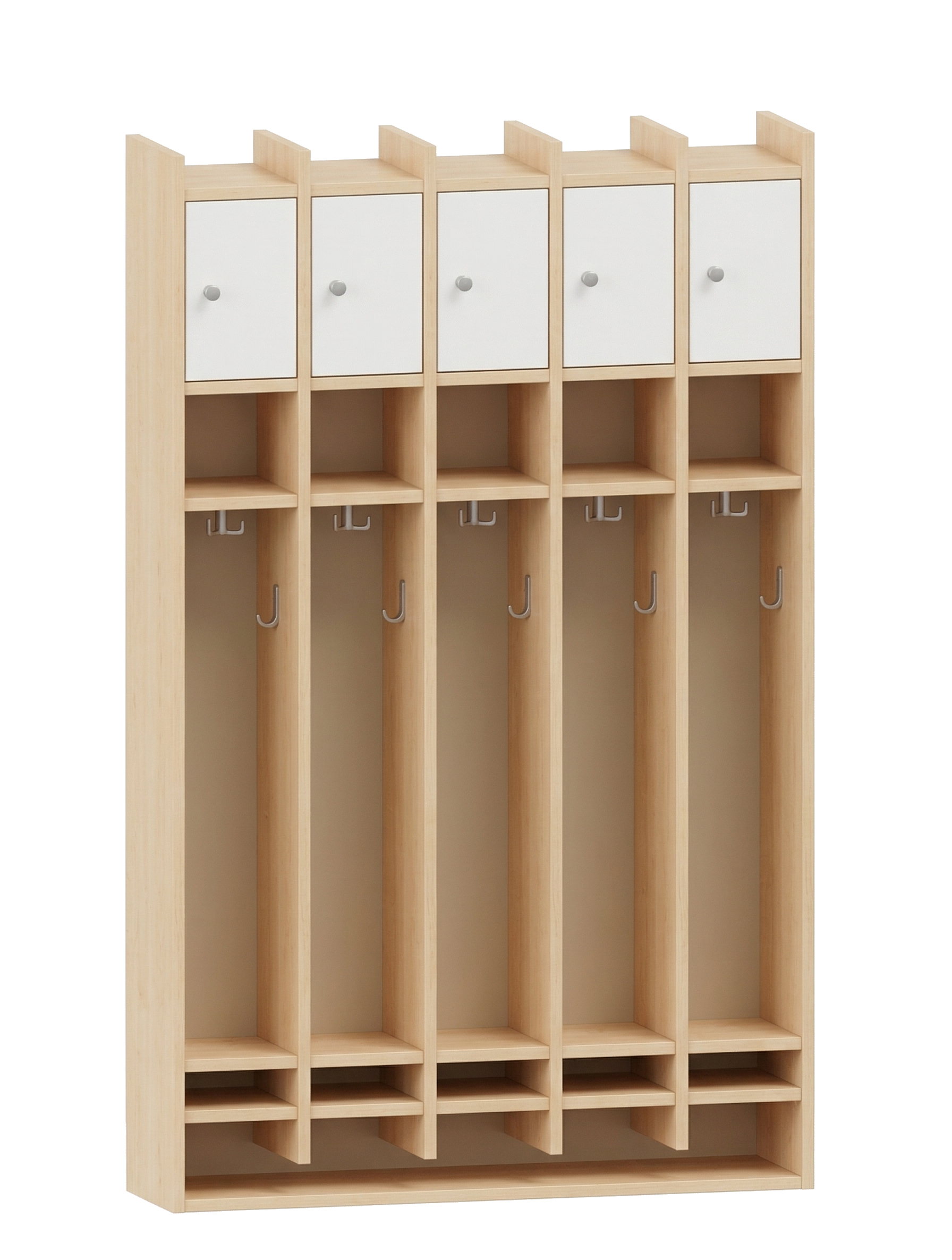 Spindgarderobe | 5 Plätze und Tür rechts | 102 x 161 x 25 cm