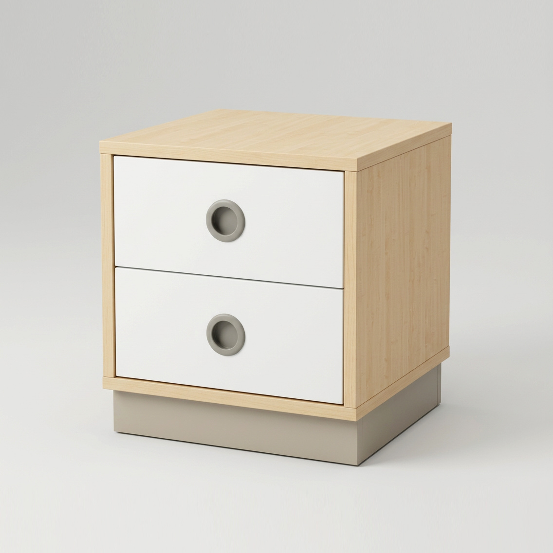 Würfel | mit 2 Schubladen und Sockel - basic | 40 x 46 x 40 cm