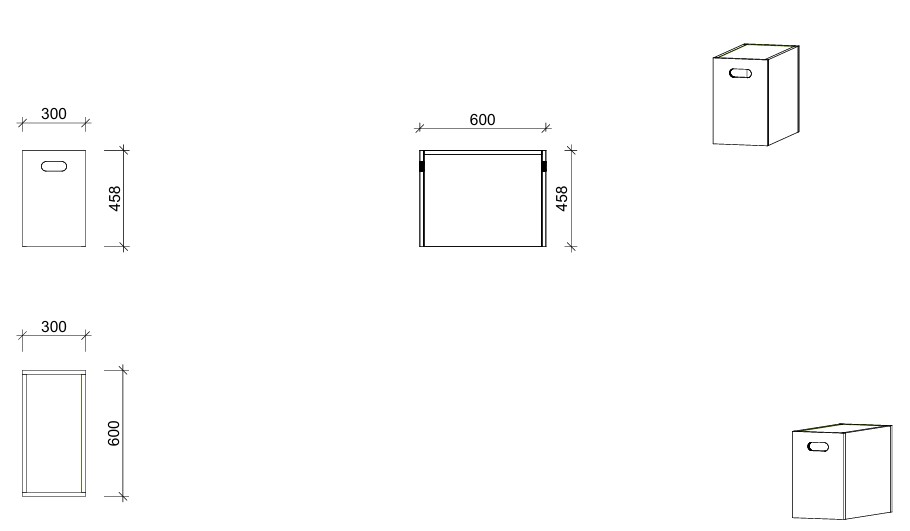 Podestmodul | rechteckig 3060 -  hoch | 30 x 46 x 60 cm