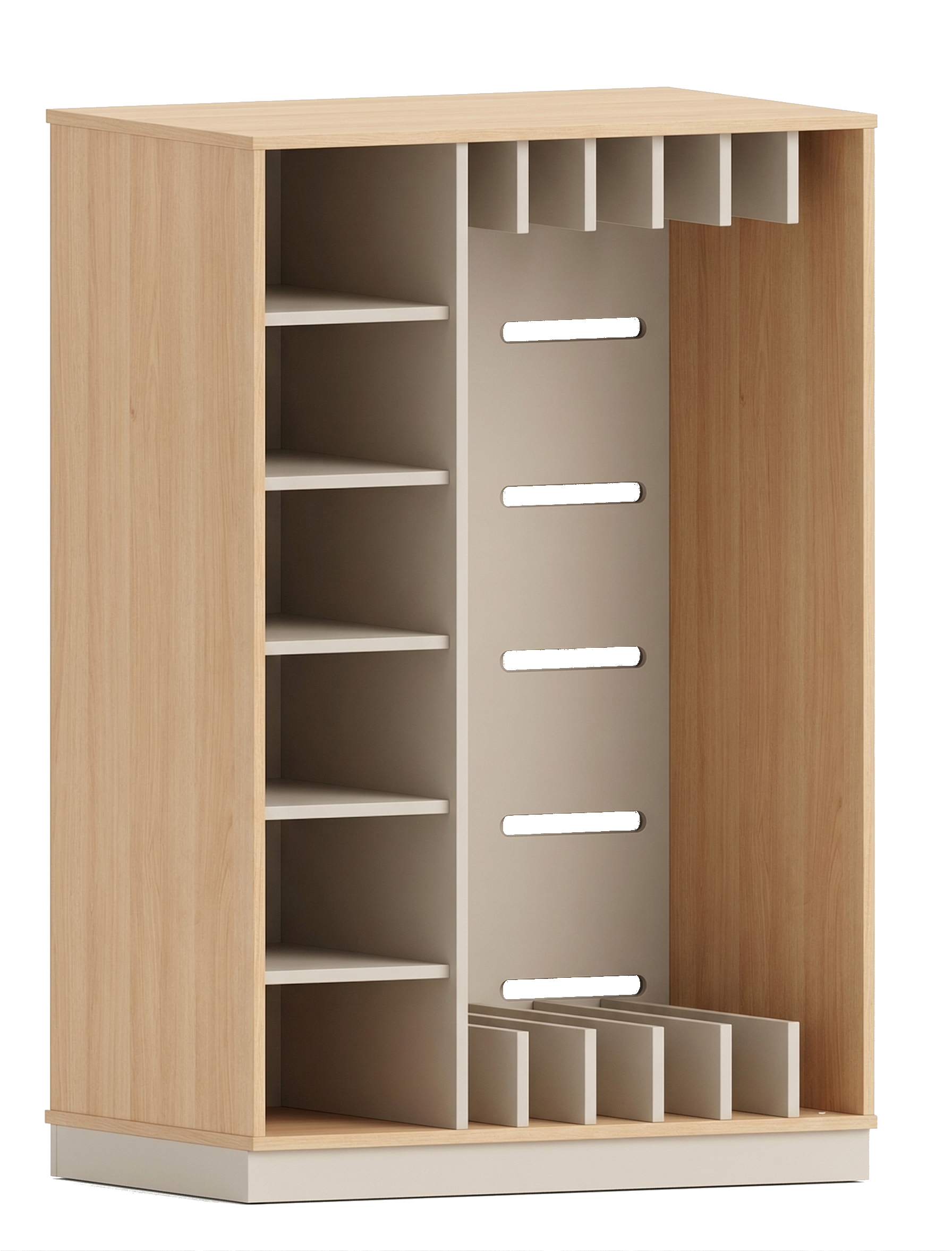 Bettwäsche-Liegepolster-Kombiregal | 6 Fächer  | 104 x 159 x 67 cm